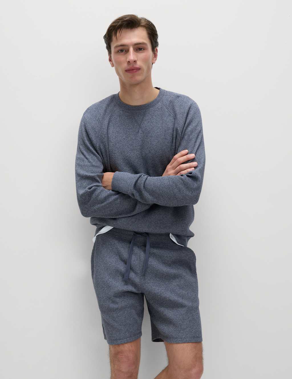 Pure Cotton Waffle Loungewear Sweatshirt 3 of 4