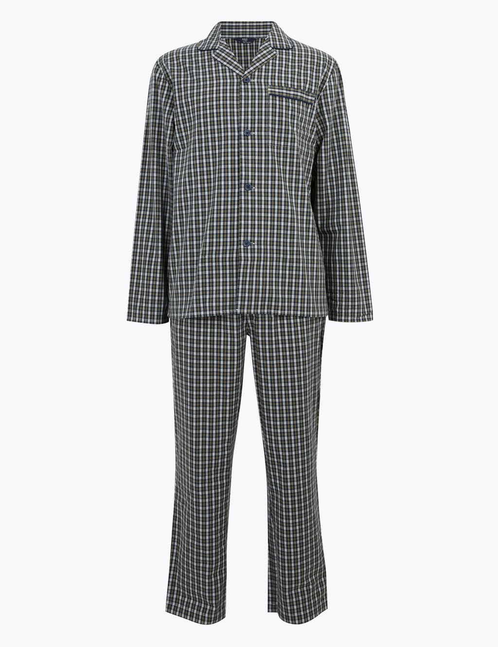 Pure Cotton Checked Pyjama Set 2 of 2