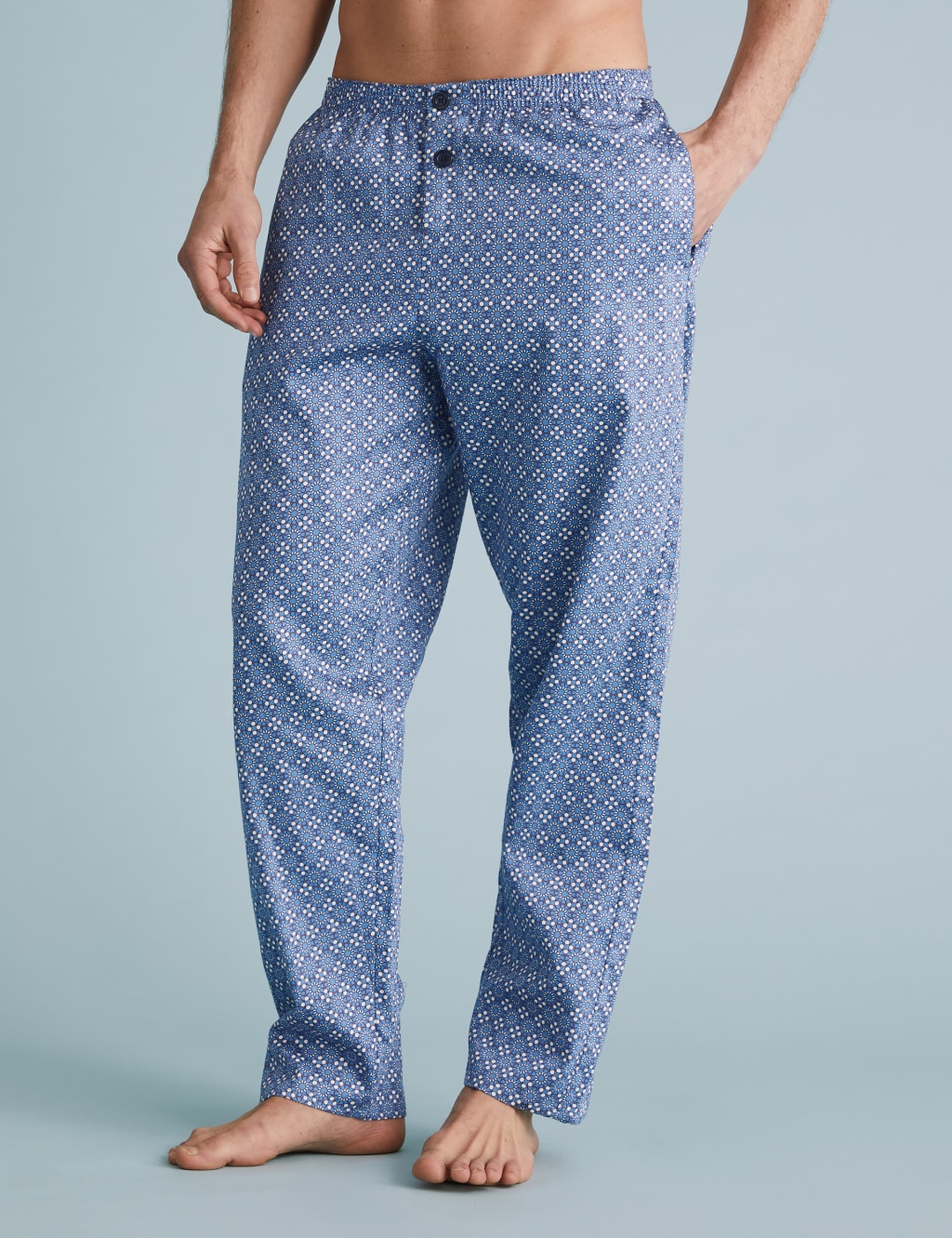 Pure Cotton Mosaic Print Pyjama Set 3 of 4