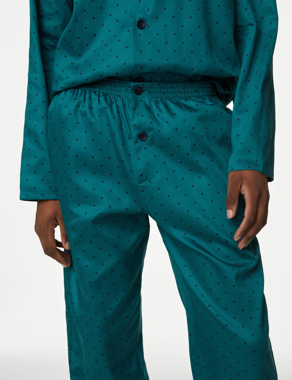 Pure Cotton Polka Dot Pyjama Set 4 of 6