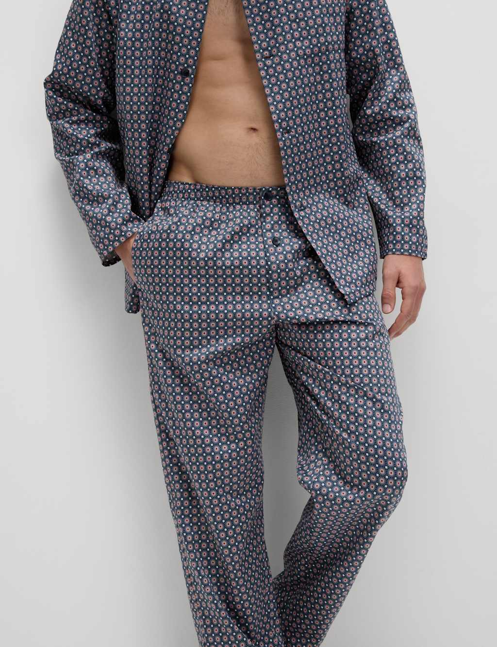 Pure Cotton Mosaic Pyjama Set 5 of 6