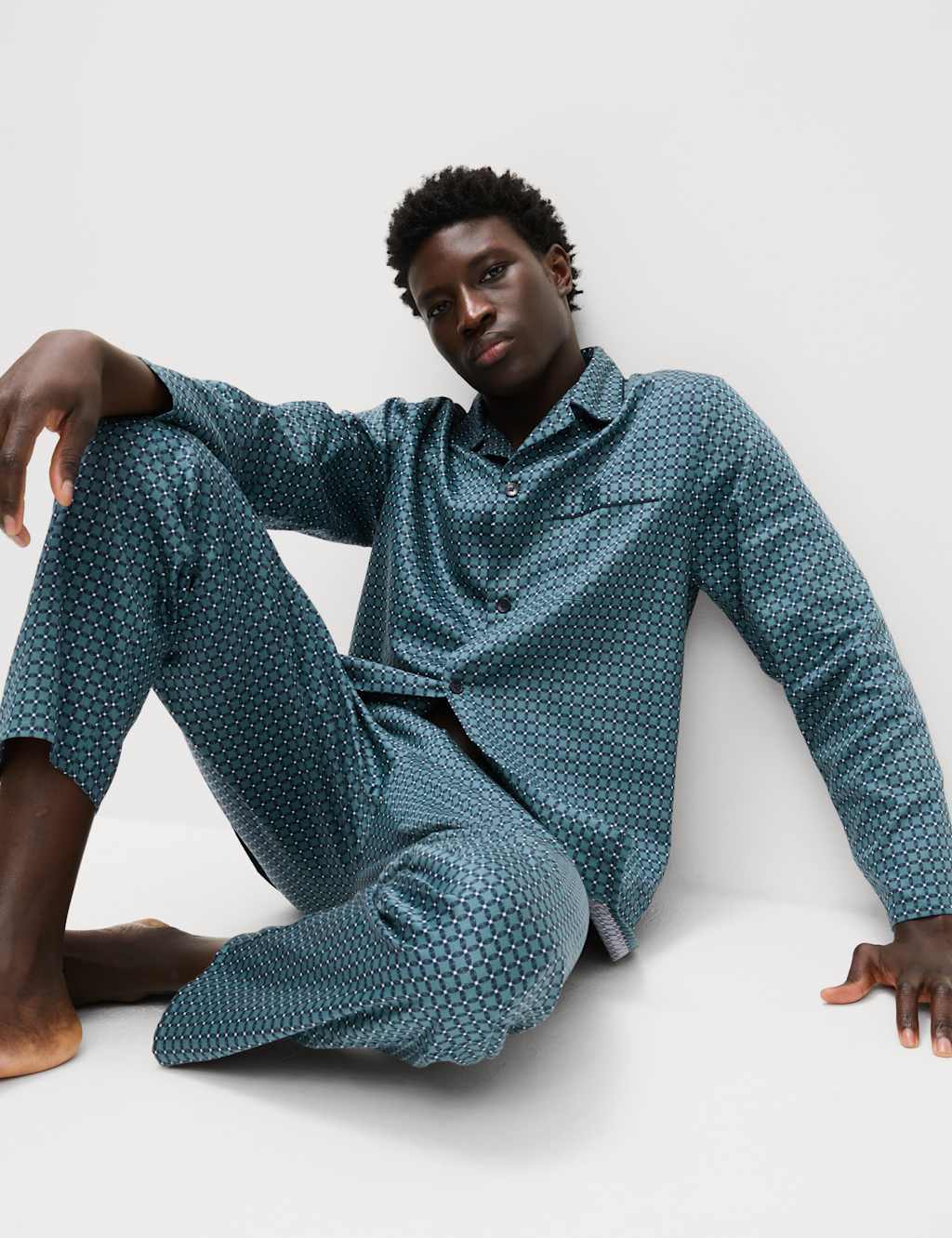 Pure Cotton Foulard Pyjama Set 5 of 7