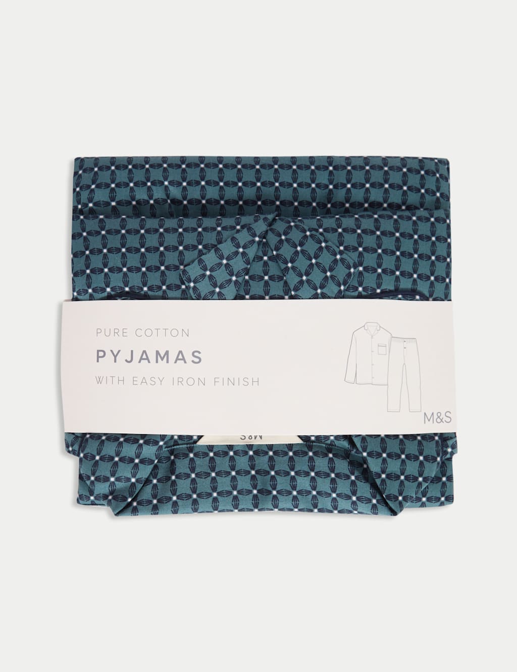 Pure Cotton Foulard Pyjama Set 7 of 7