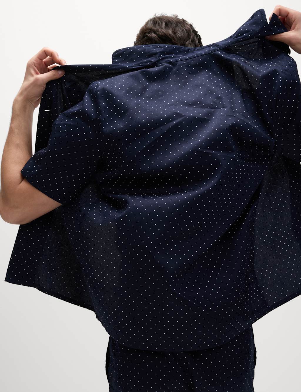Pure Cotton Polka Dot Shortie Pyjama Set 3 of 6
