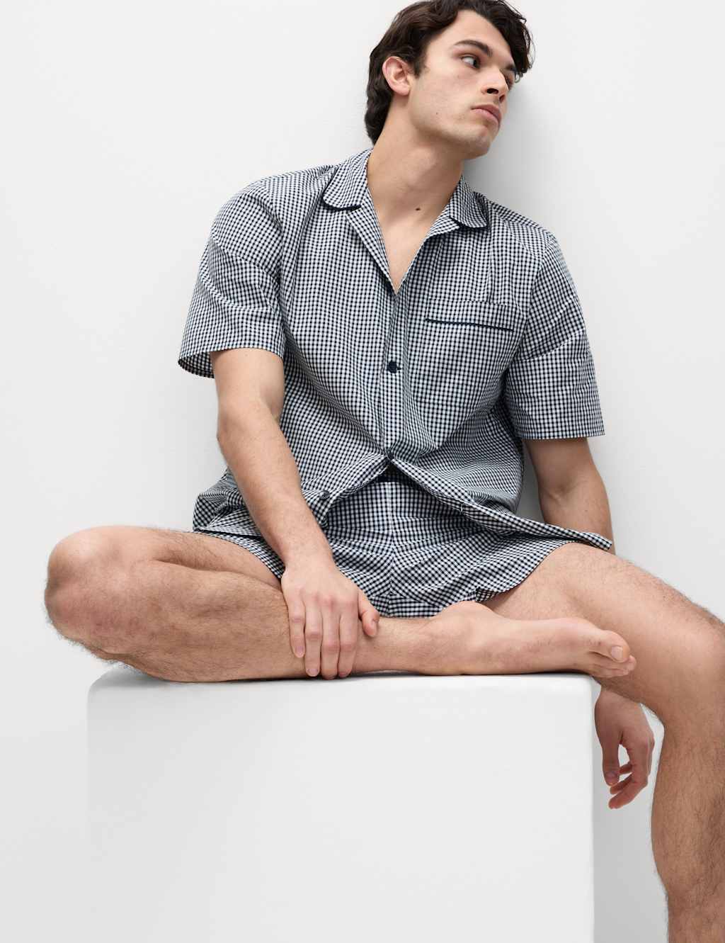 Pure Cotton Checked Pyjama Set 4 of 6