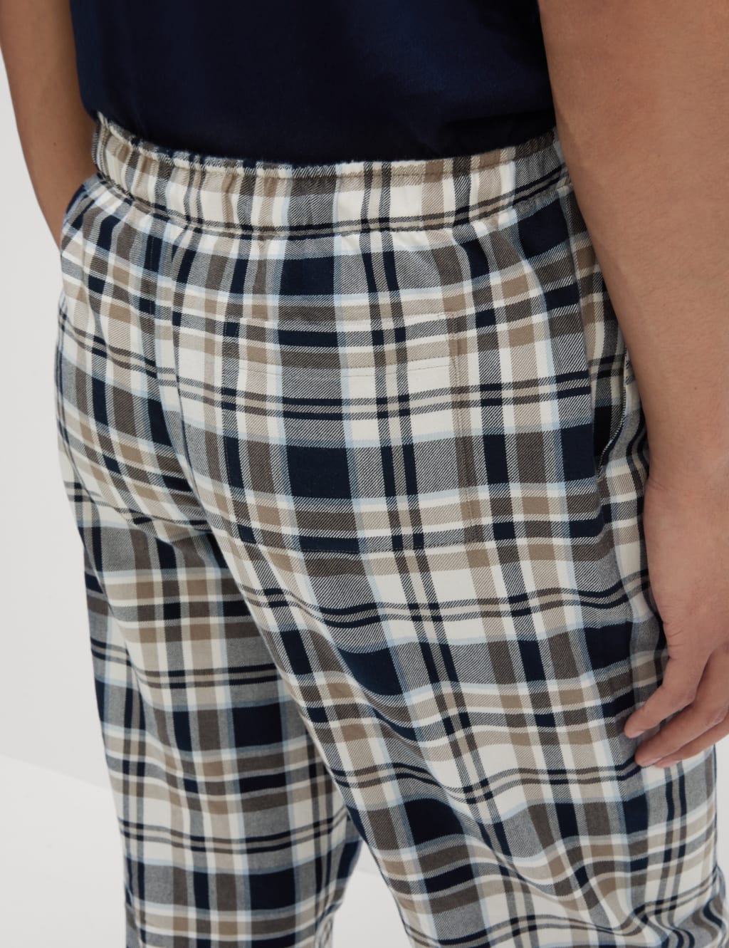 Pure Cotton Checked Loungewear Bottoms 5 of 5