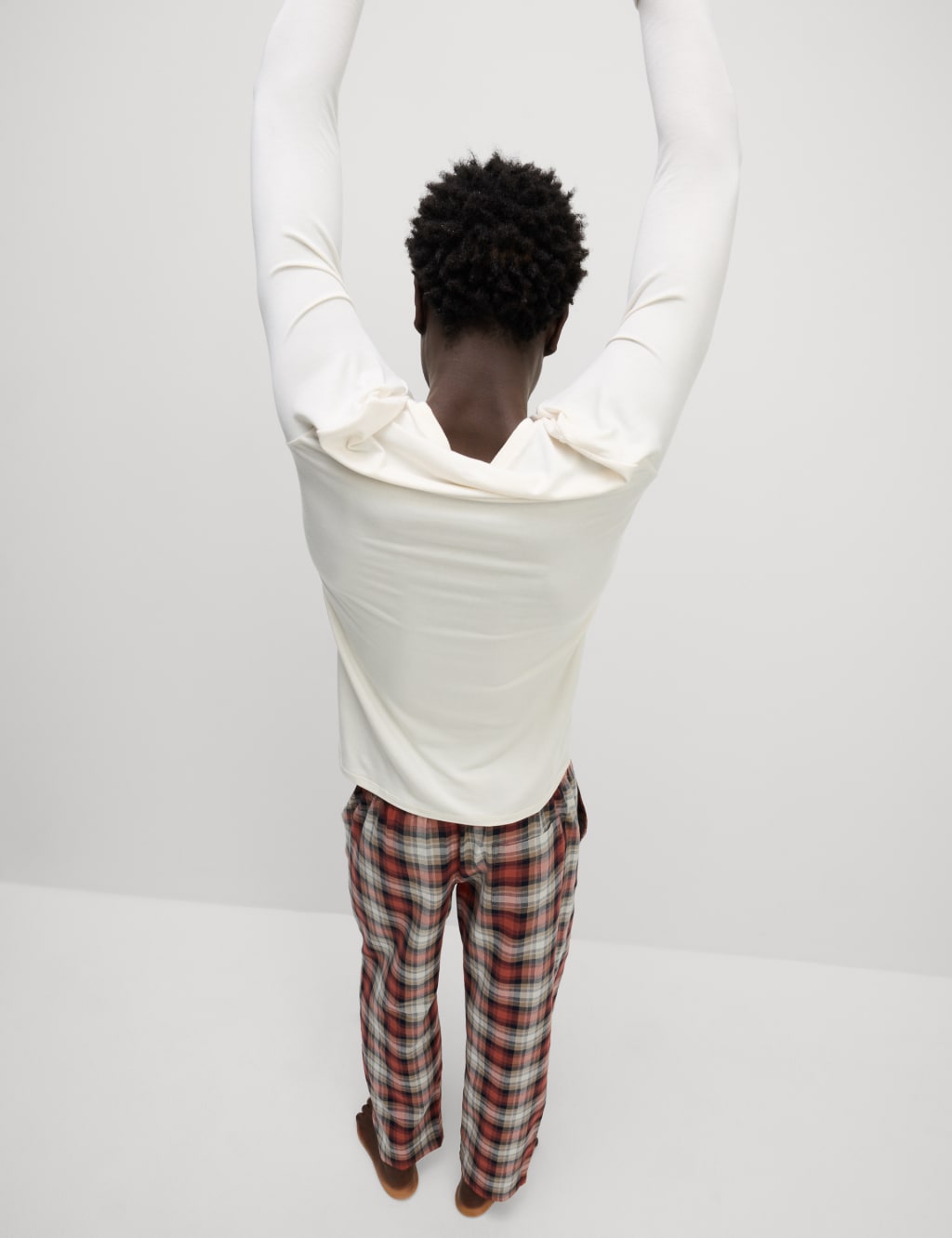 Pure Cotton Checked Loungewear Bottoms 5 of 5