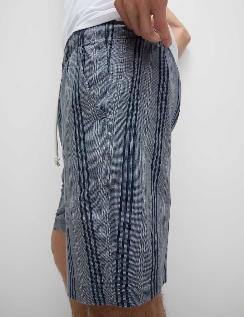 Pure Cotton Striped Loungewear Shorts 4 of 5