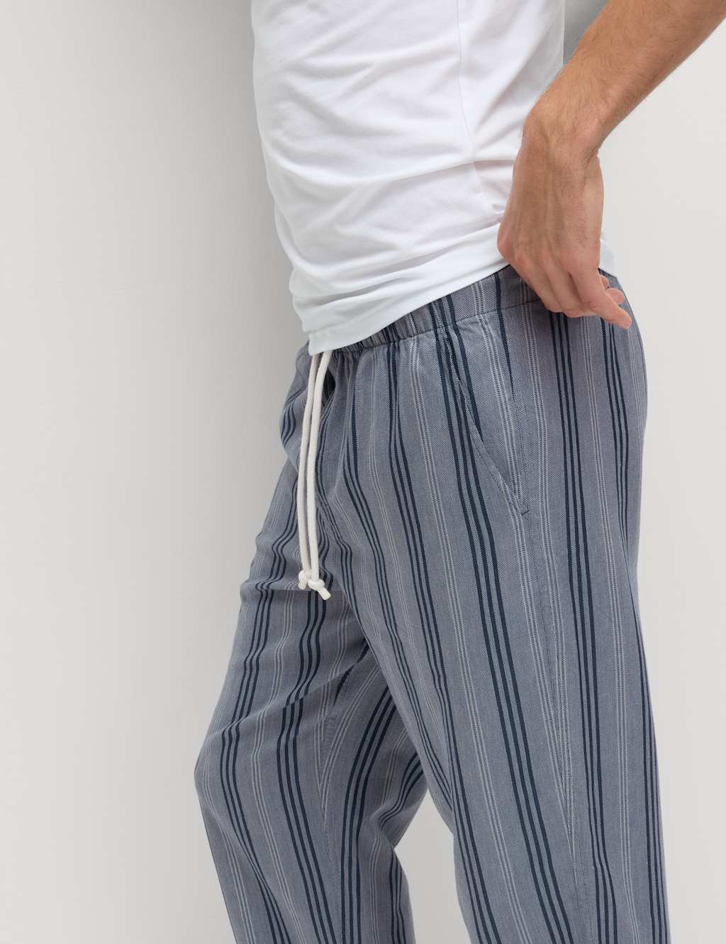 Pure Cotton Striped Loungewear Bottoms 3 of 5