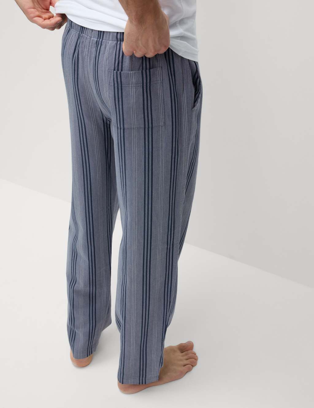 Pure Cotton Striped Loungewear Bottoms 5 of 5