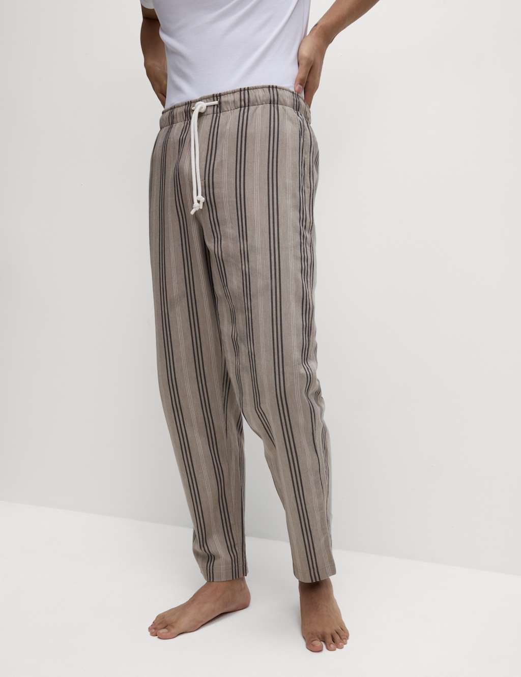 Pure Cotton Striped Loungewear Bottoms 5 of 5