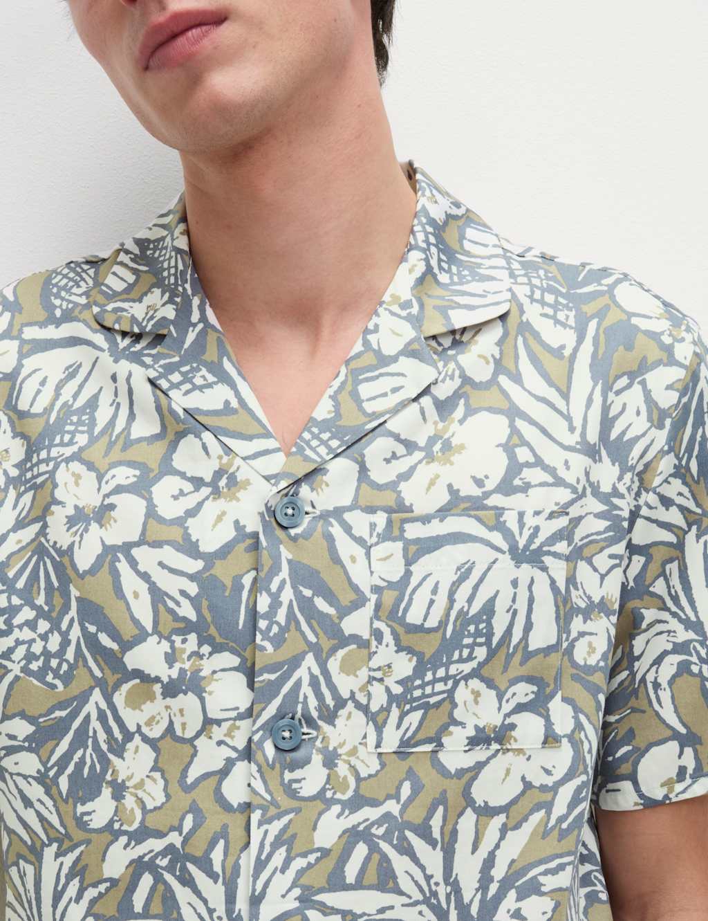 Pure Cotton Tropical Print Pyjama Set 3 of 5