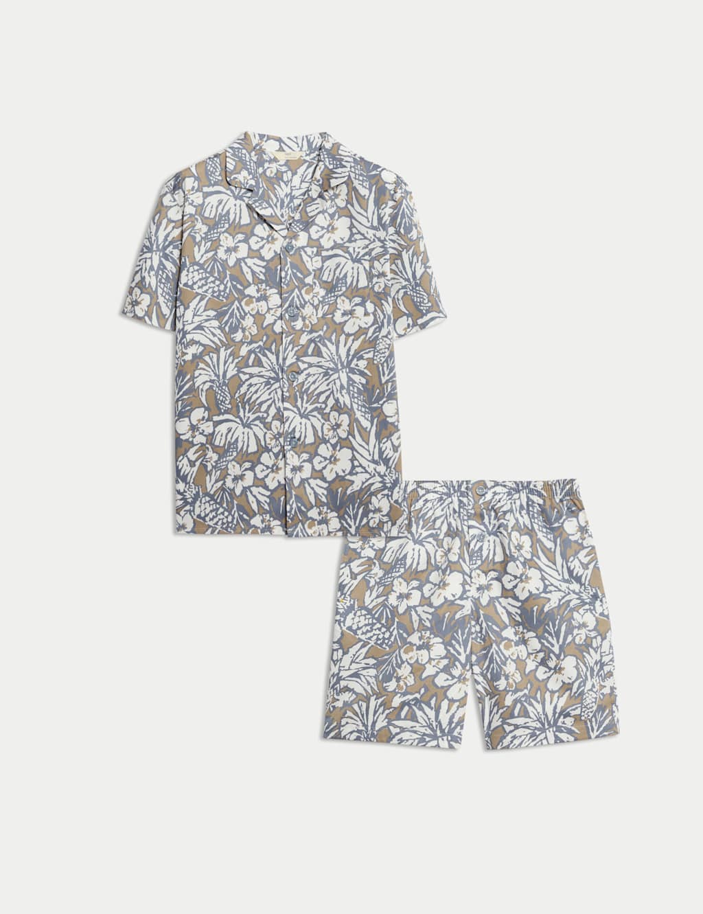 Pure Cotton Tropical Print Pyjama Set 2 of 5