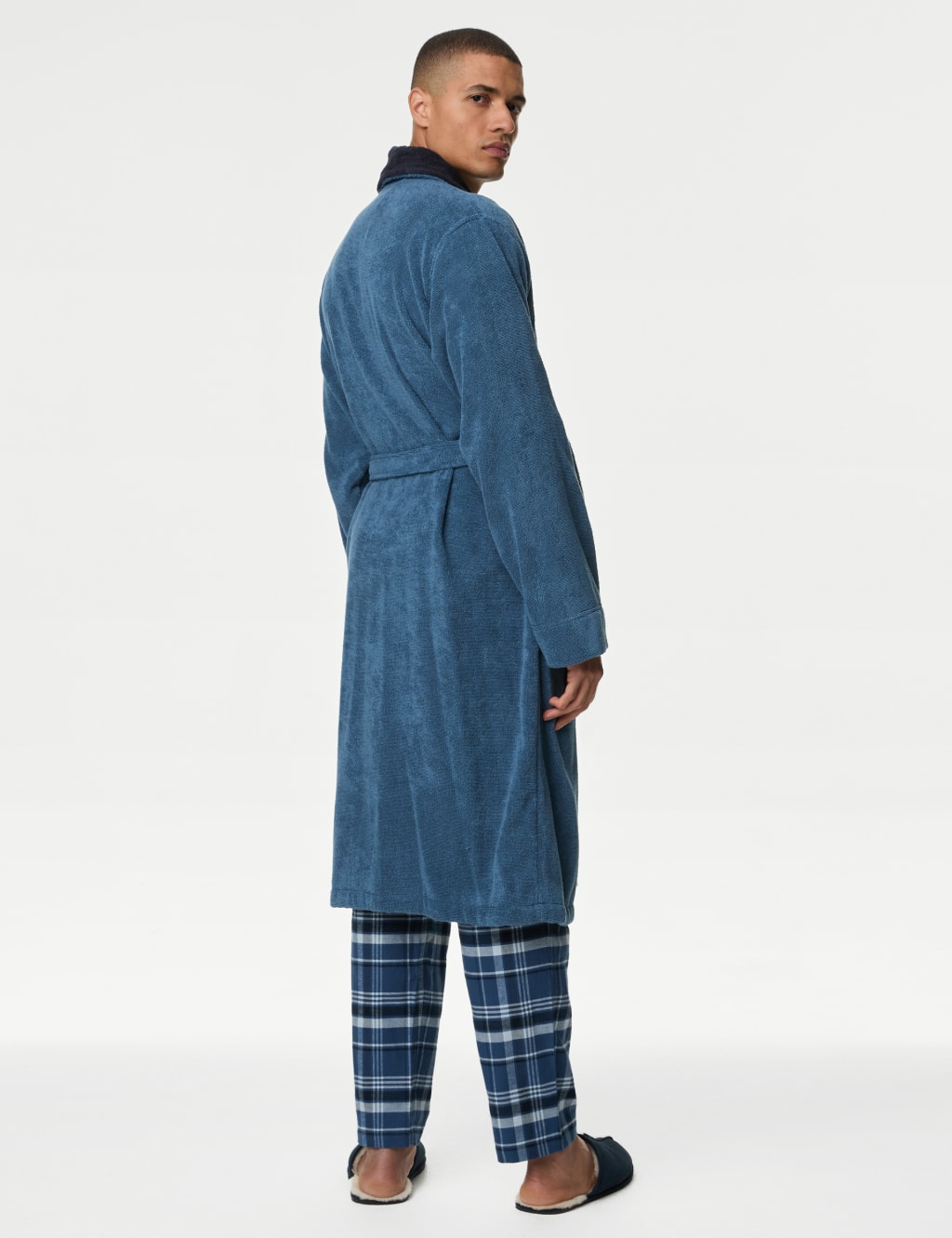 Longer Length Pure Cotton Dressing Gown M S Collection M S
