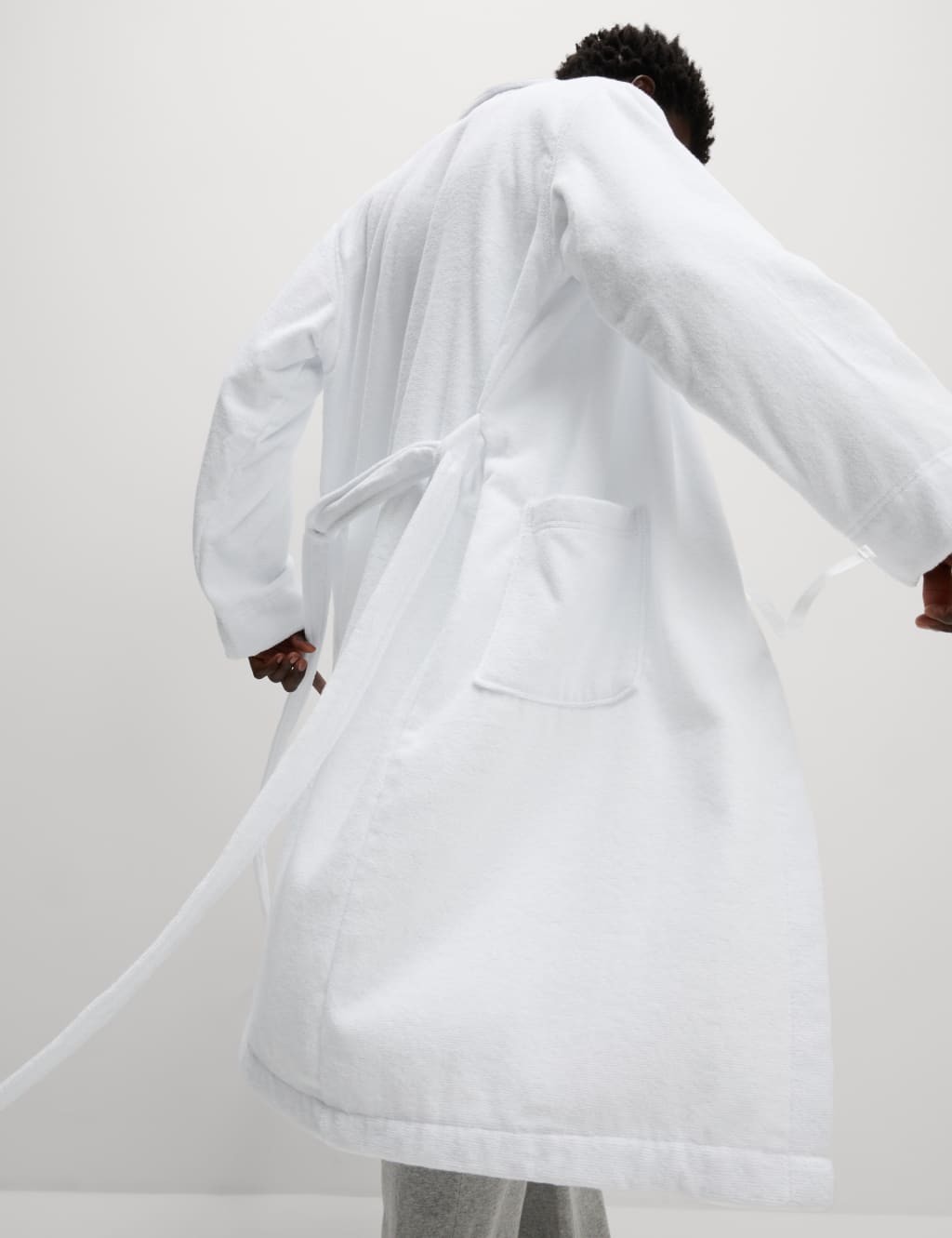 Cotton dressing gown mens sales