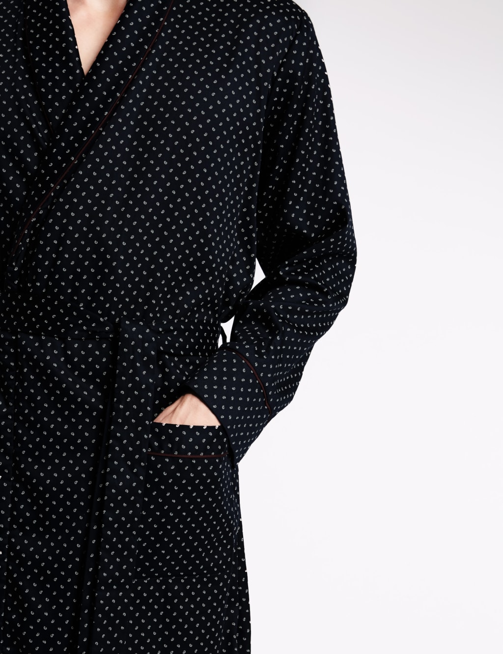 Pure Cotton Paisley Dressing Gown 4 of 4