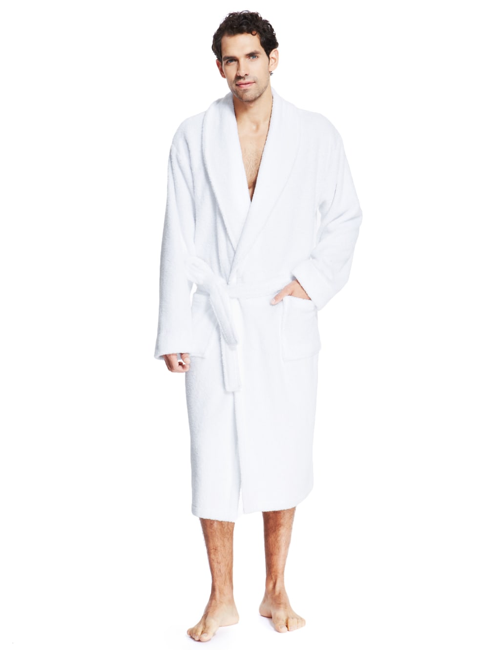 Cotton Rich Towelling Dressing Gown 1 of 4