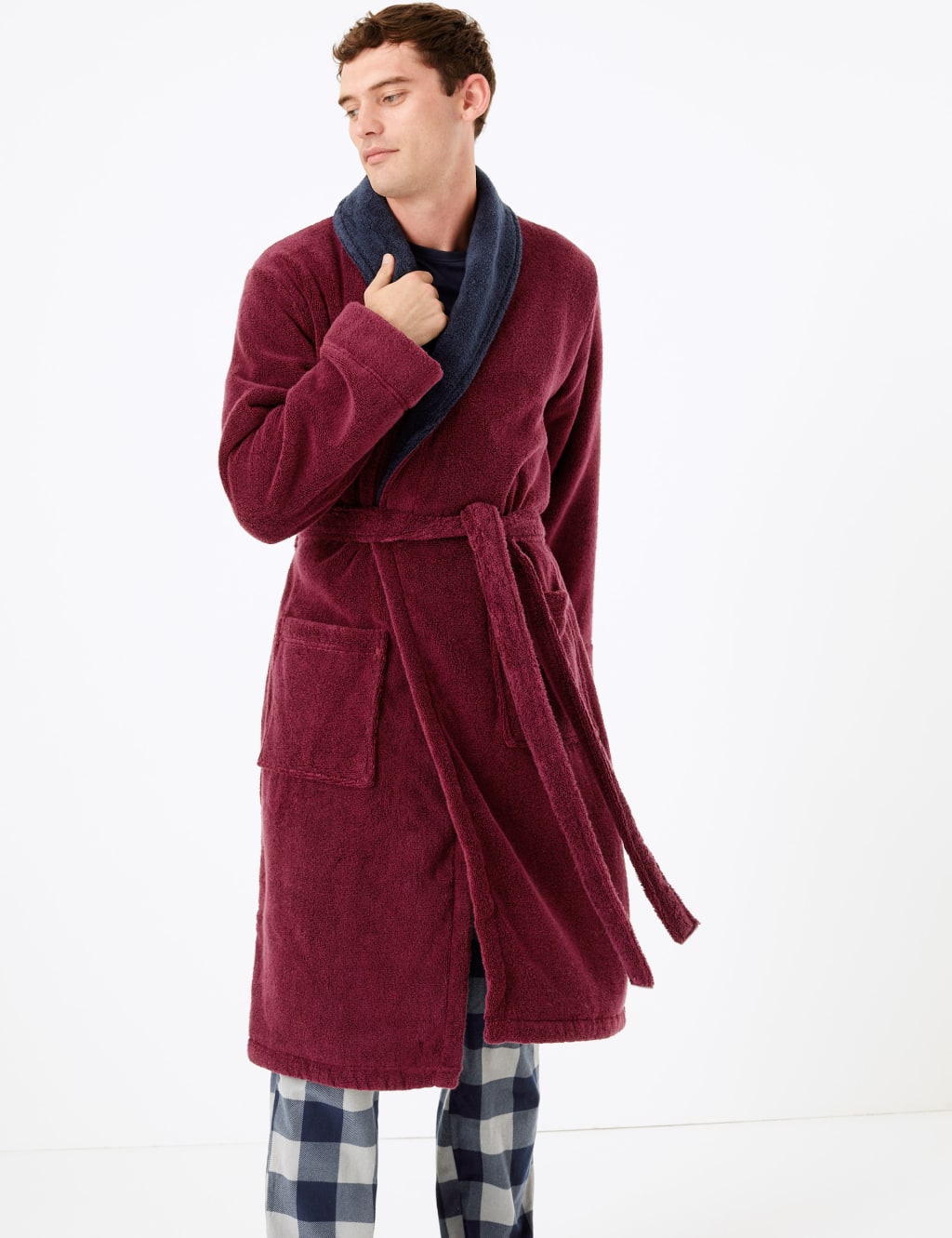 Cotton Supersoft Towelling Dressing Gown M S Collection M S