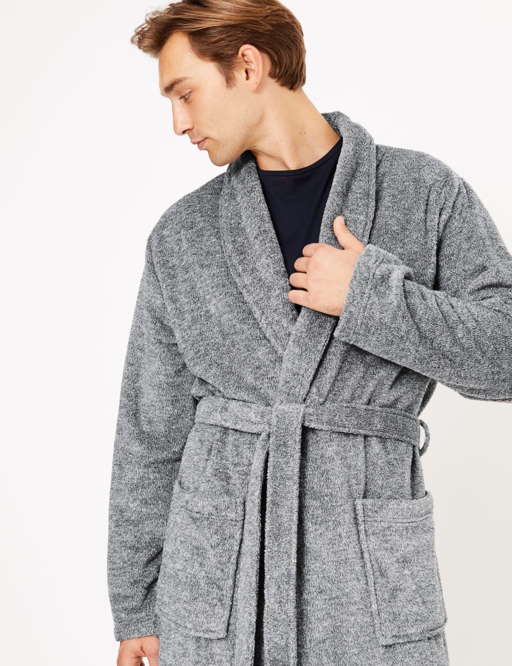Supersoft Fleece Marl Gown 3 of 4