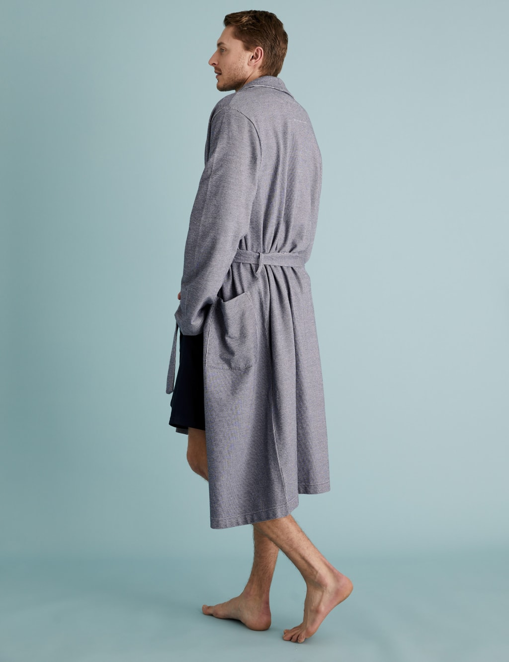 Pure Cotton Jersey Dressing Gown M S Collection M S