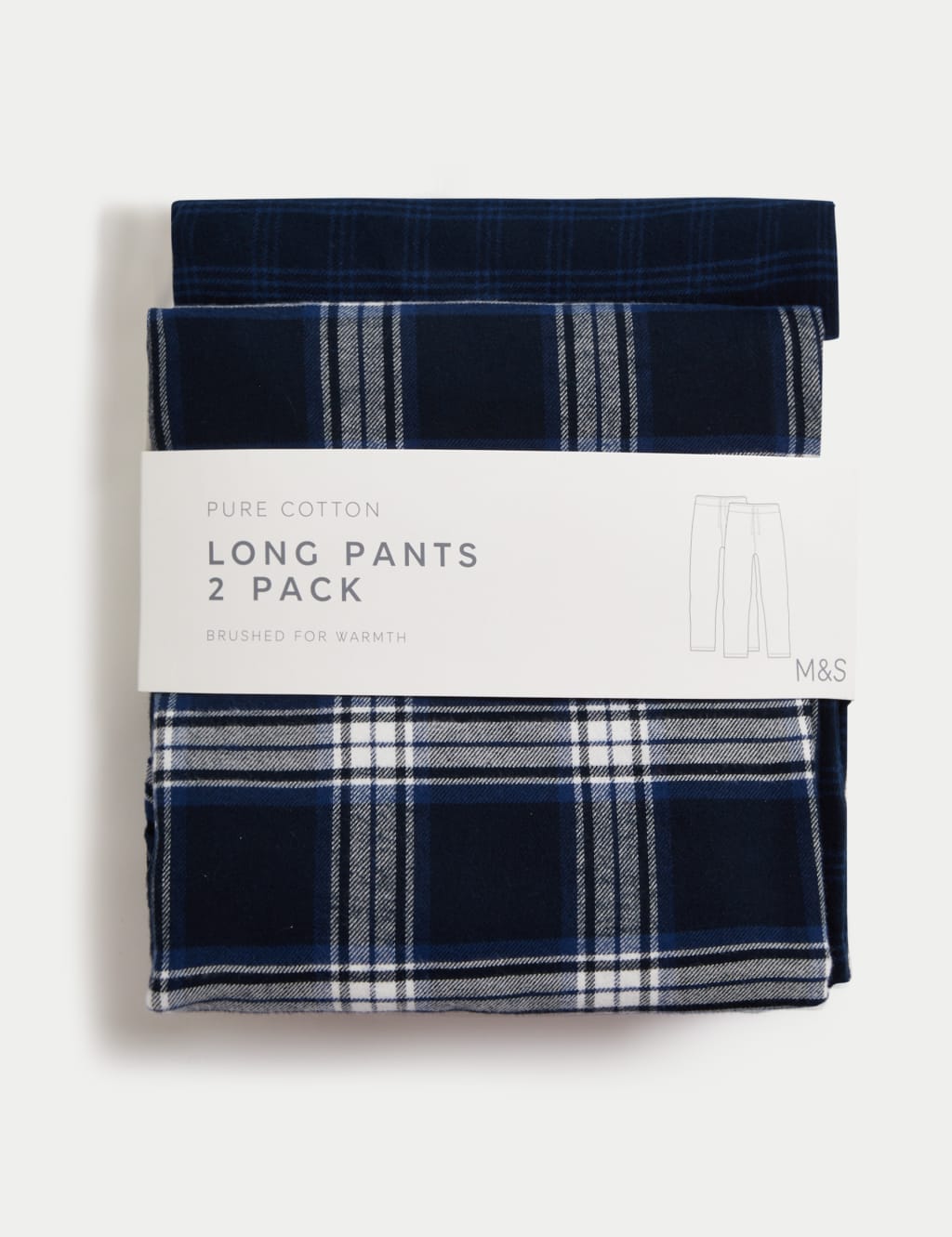 2pk Pure Cotton Checked Pyjama Bottoms M S Collection M S