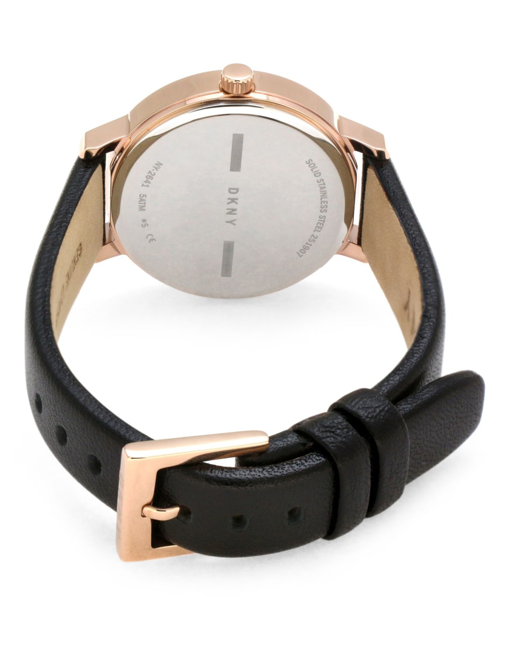 DKNY Modernist Black Leather Analogue Quartz Watch 3 of 4