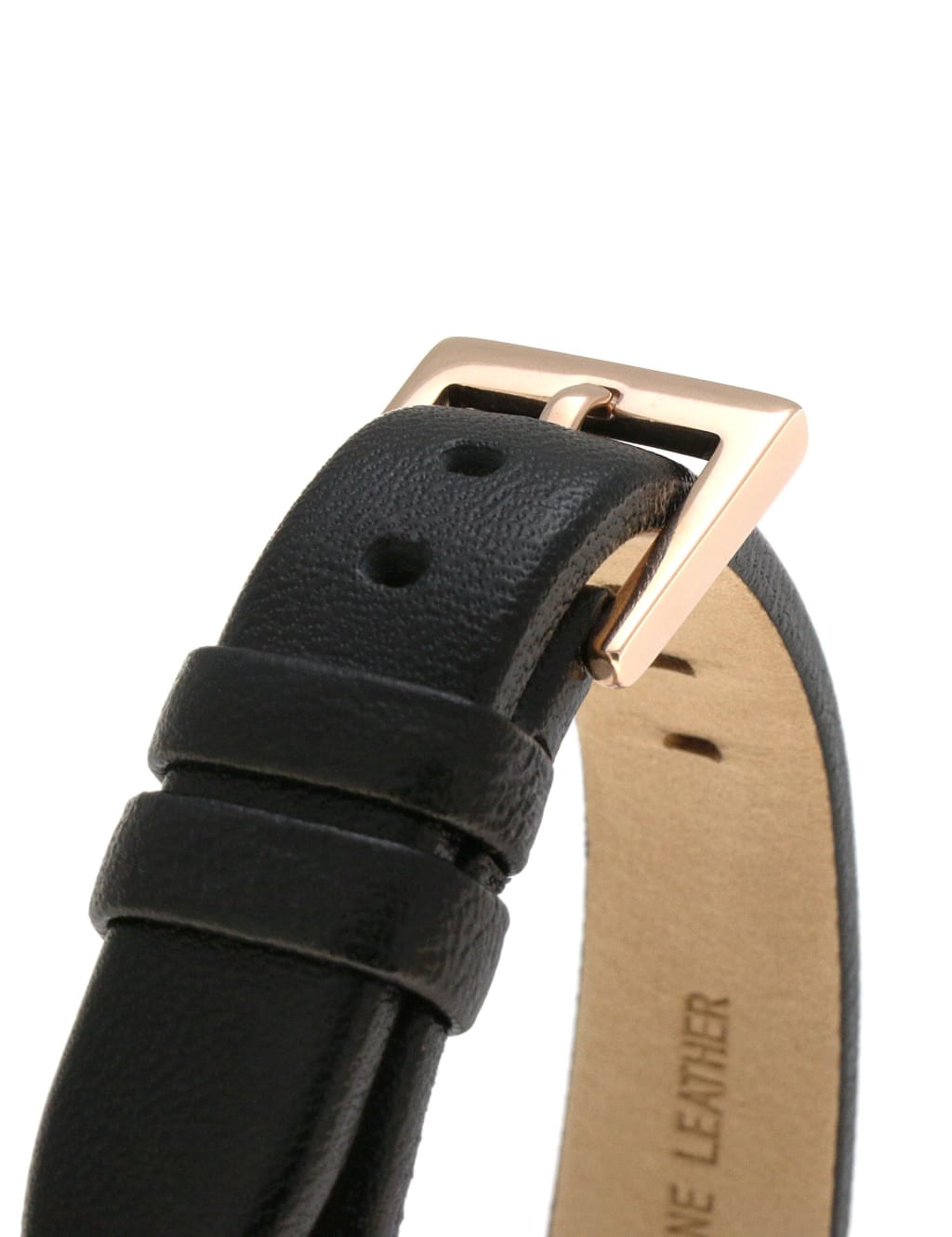 DKNY Modernist Black Leather Analogue Quartz Watch 4 of 4