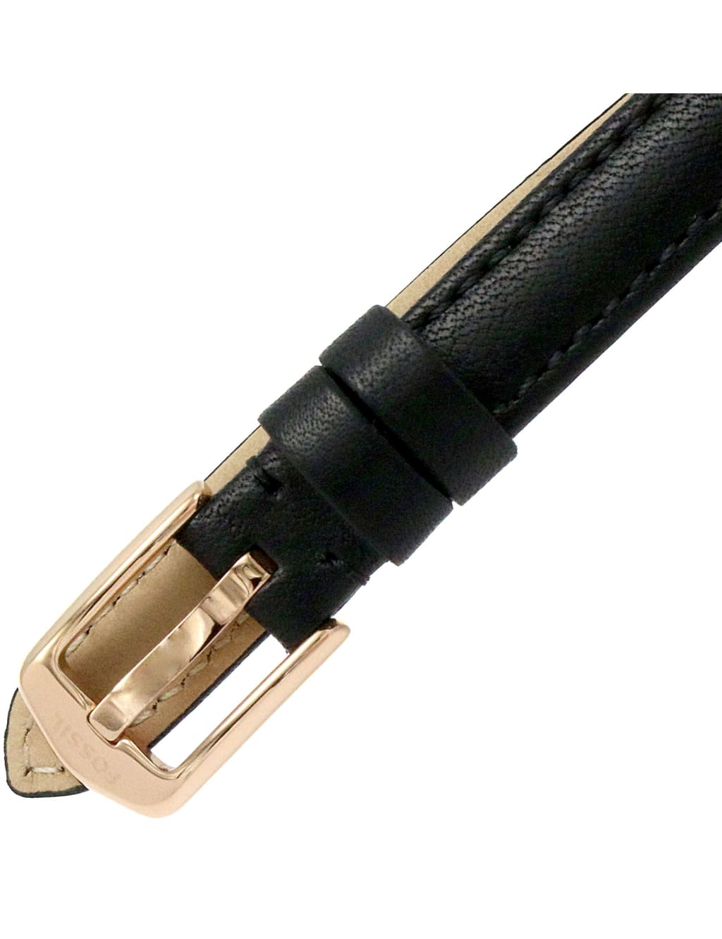 Fossil Mini Carlie Black Leather Watch 3 of 5