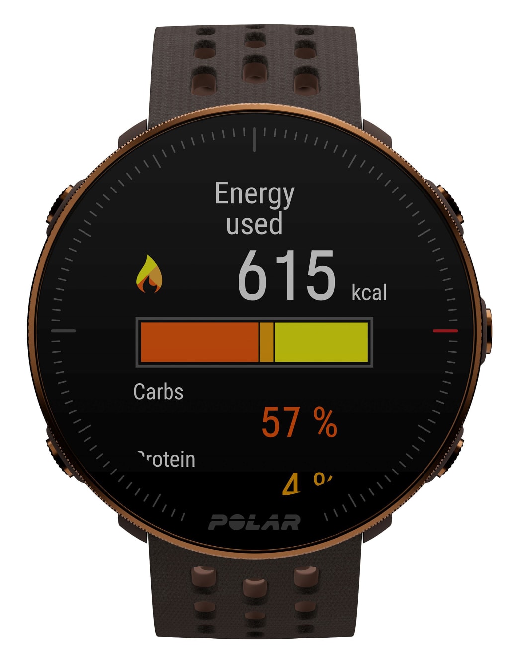 Polar Vantage Fitness Tracker Brown Silicone Smartwatch 5 of 7