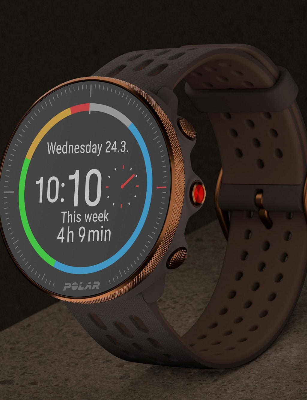 Polar Vantage Fitness Tracker Brown Silicone Smartwatch 6 of 7