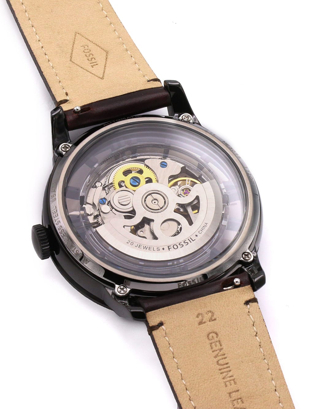 Fossil Townsman Automatic Brown Leather Watch Fossil M S