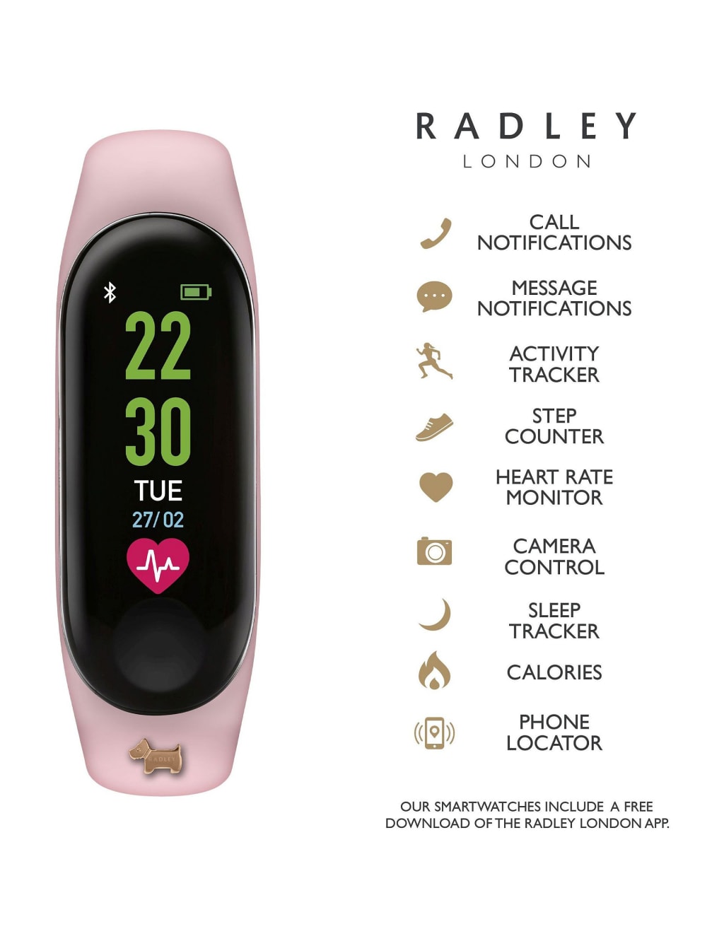 Radley Series 1 Activity Tracker Pink Smartwatch 3 of 4