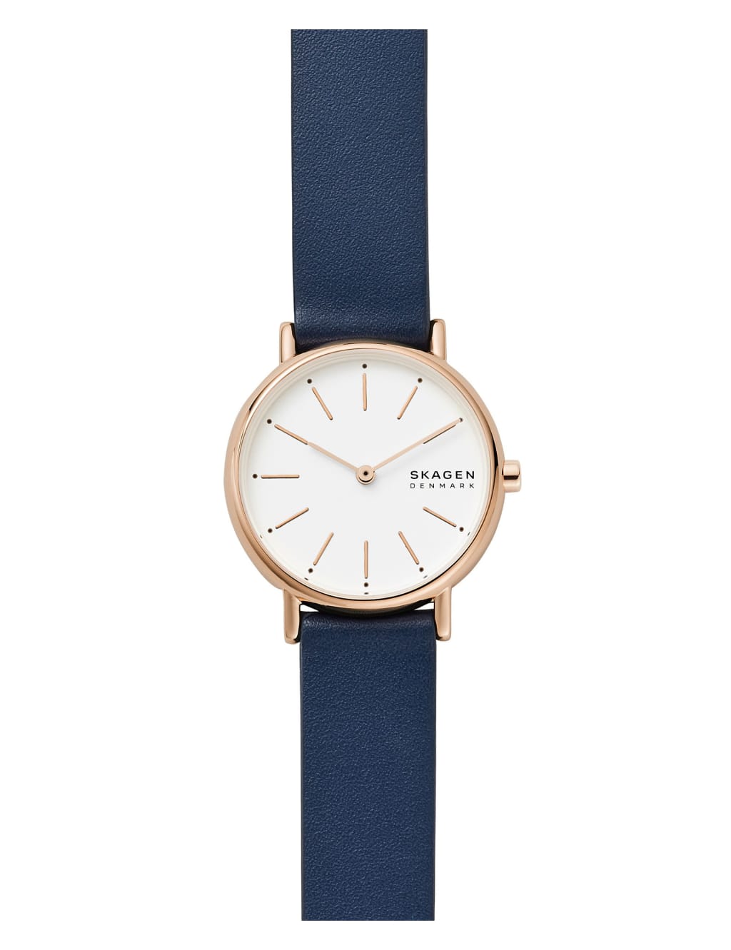 Skagen Signatur Navy Leather Watch 1 of 7