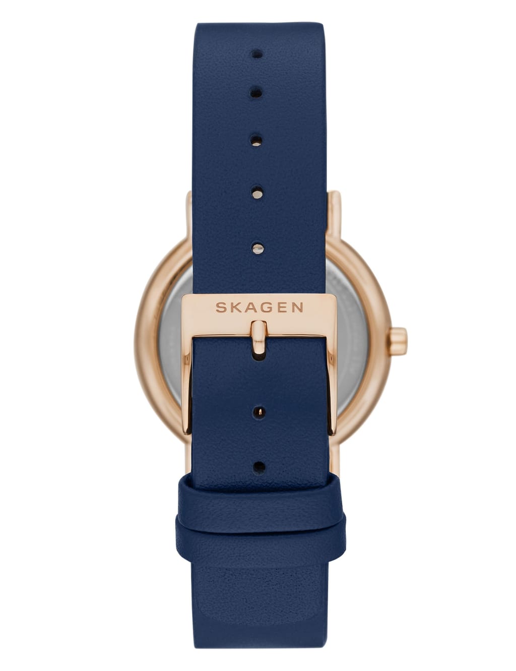 Skagen Signatur Navy Leather Watch 4 of 7