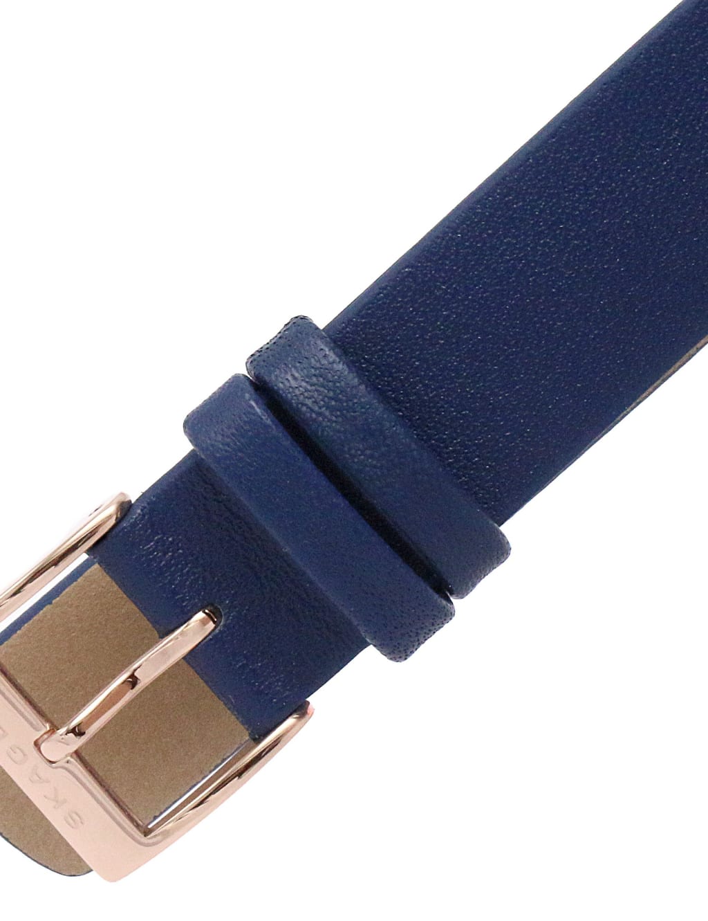 Skagen Signatur Navy Leather Watch 6 of 7