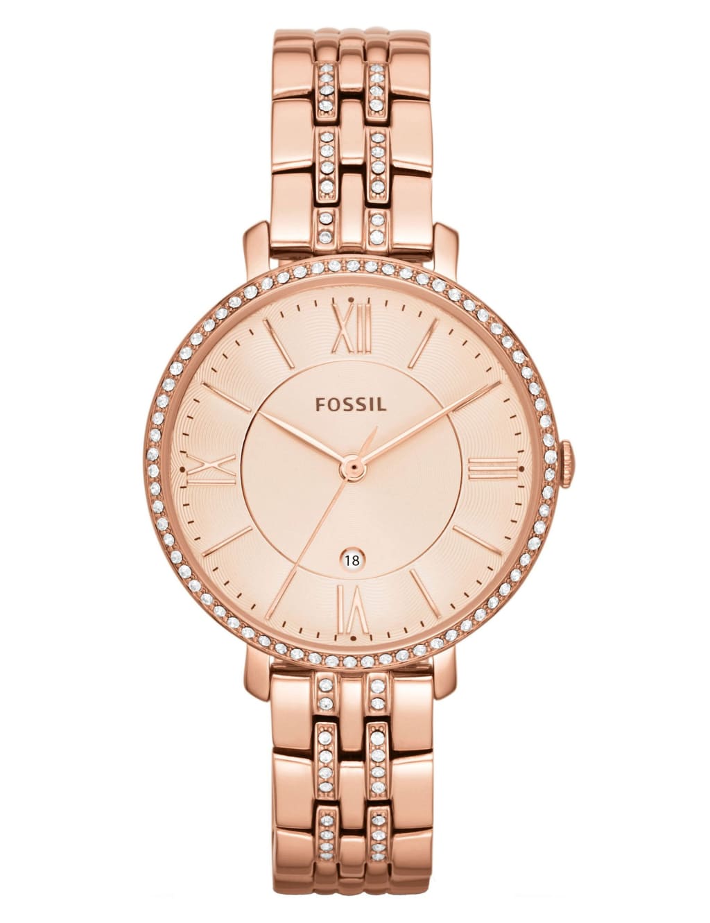 Fossil Jacqueline Rose Gold Plated Bracelet Watch 1 of 6