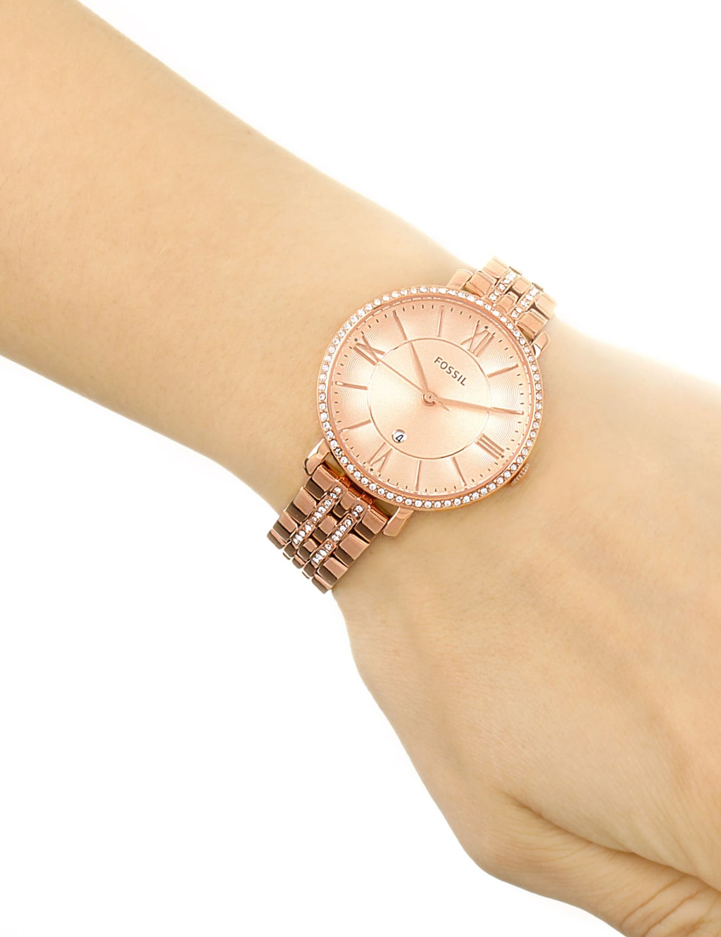 Fossil Jacqueline Rose Gold Plated Bracelet Watch 5 of 6