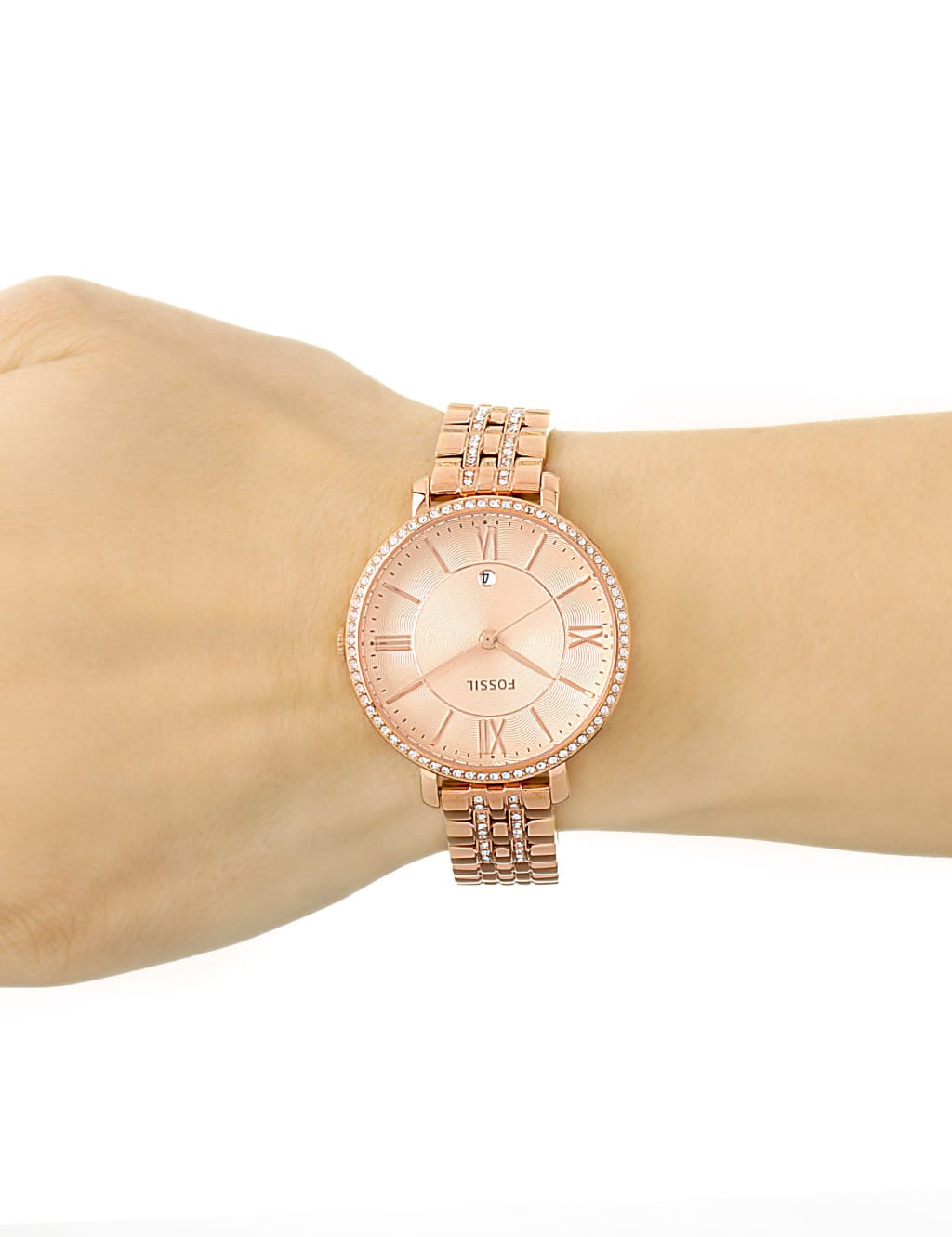 Fossil Jacqueline Rose Gold Plated Bracelet Watch 6 of 6
