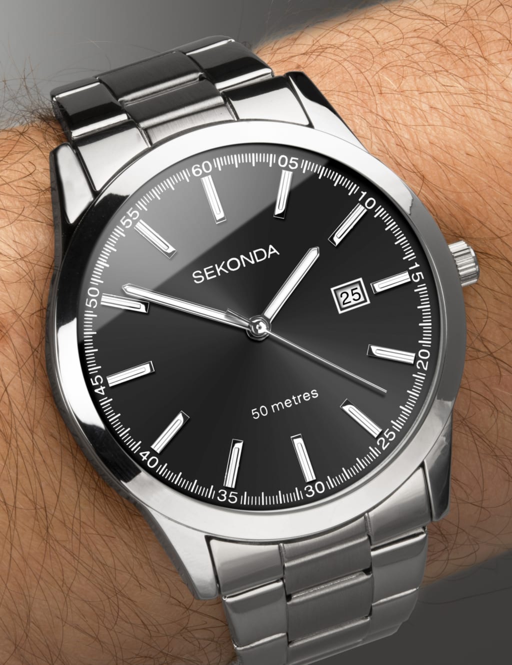Sekonda silver mens watch top