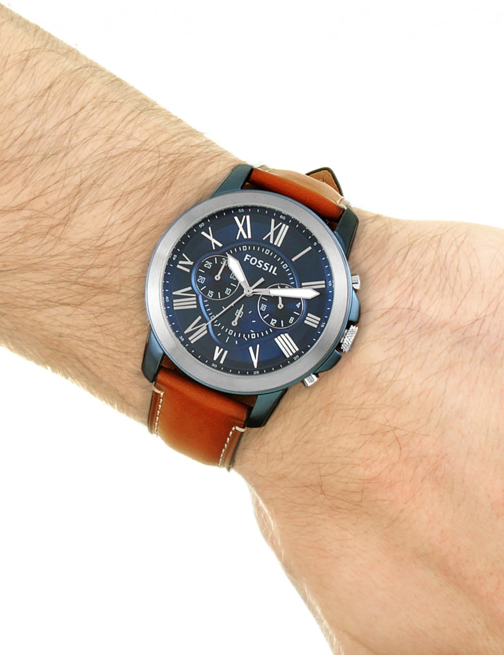 Fossil Grant Brown Leather Chronograph Quartz Watch 2 of 5