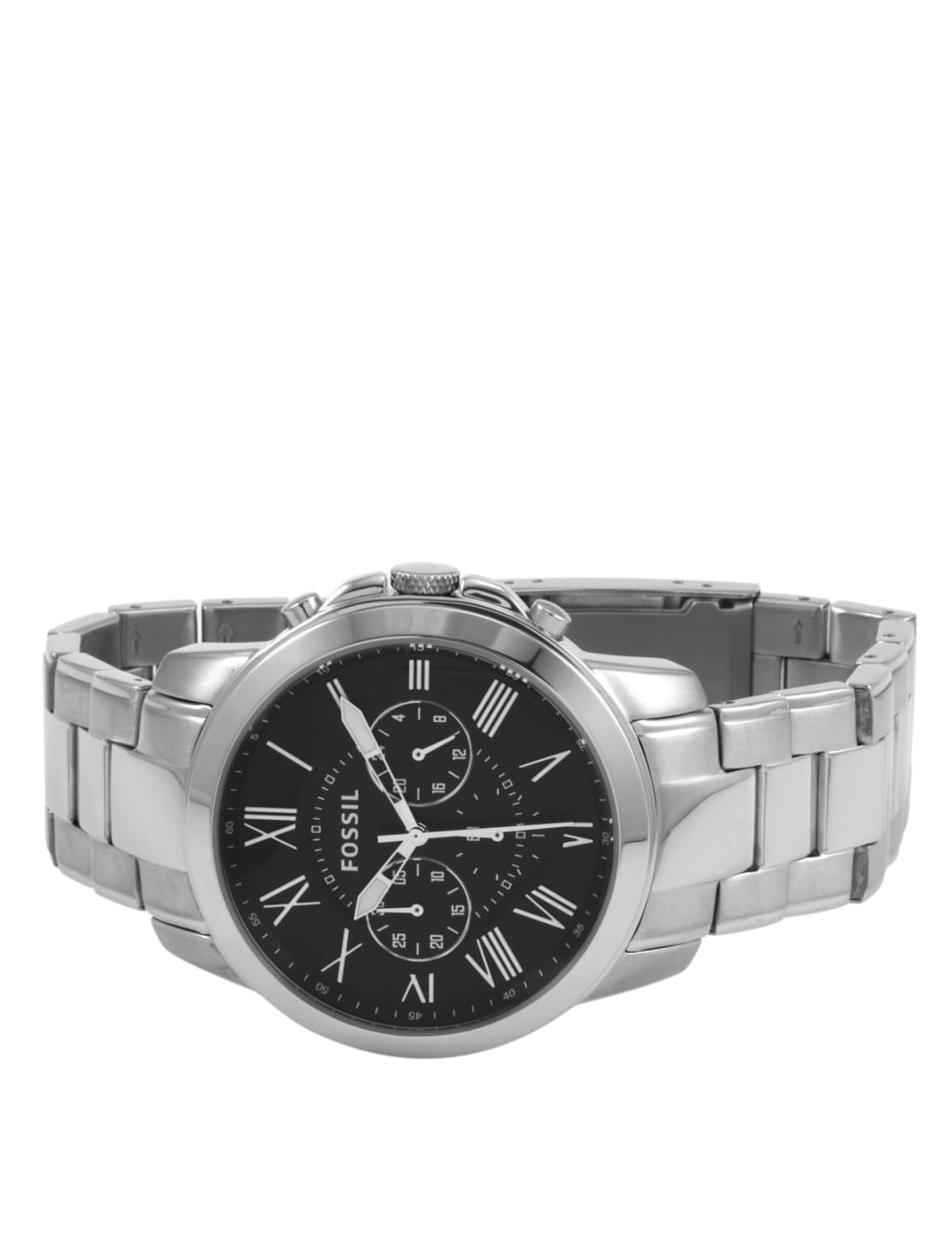 Fossil Grant Chronograph Silver Stainless Steel Watch Fossil M S