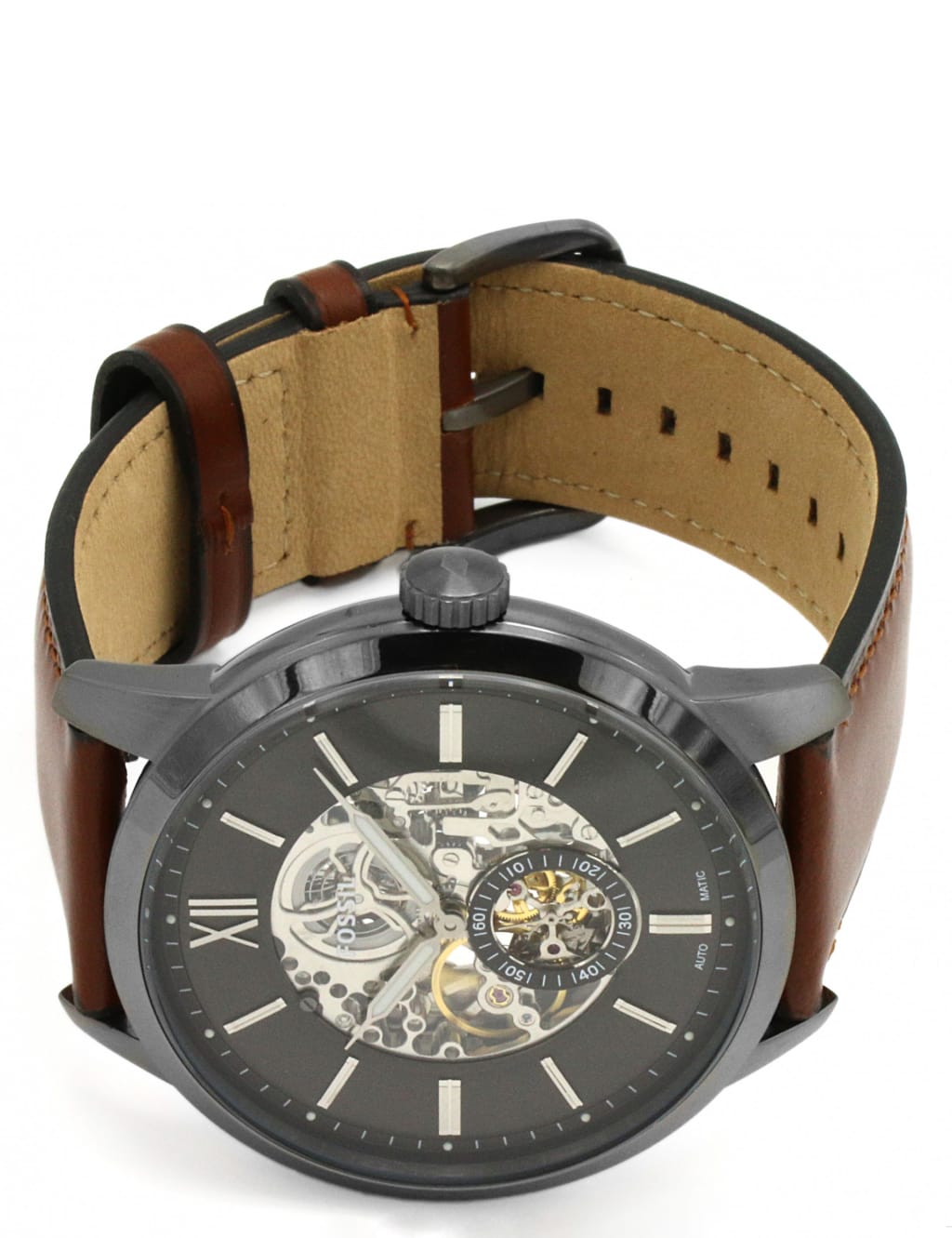 Fossil Townsman Brown Leather Automatic Watch 3 of 5