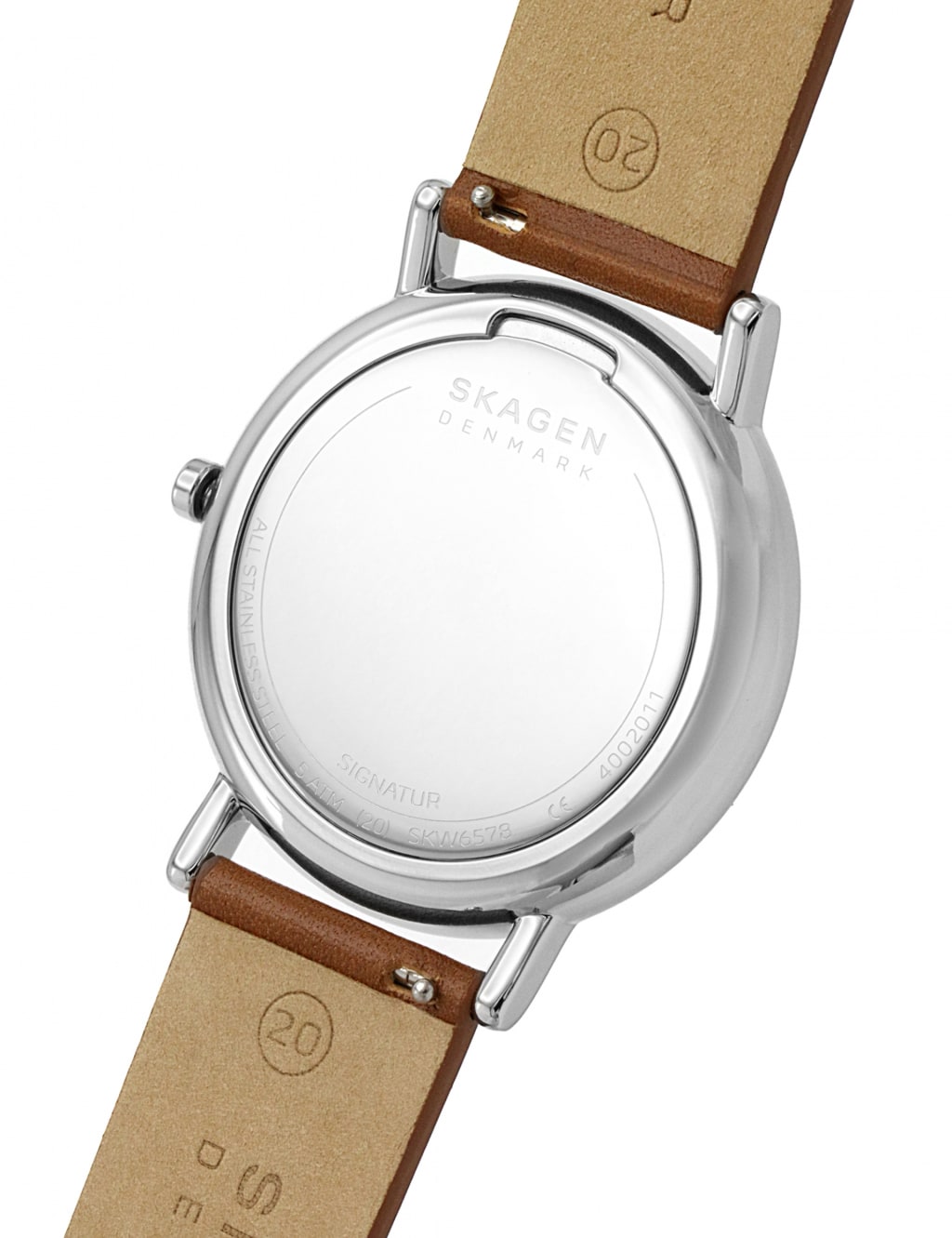 Skagen Signatur Brown Leather Watch 3 of 7