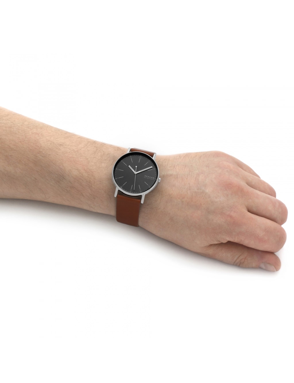 Skagen Signatur Brown Leather Watch 2 of 7