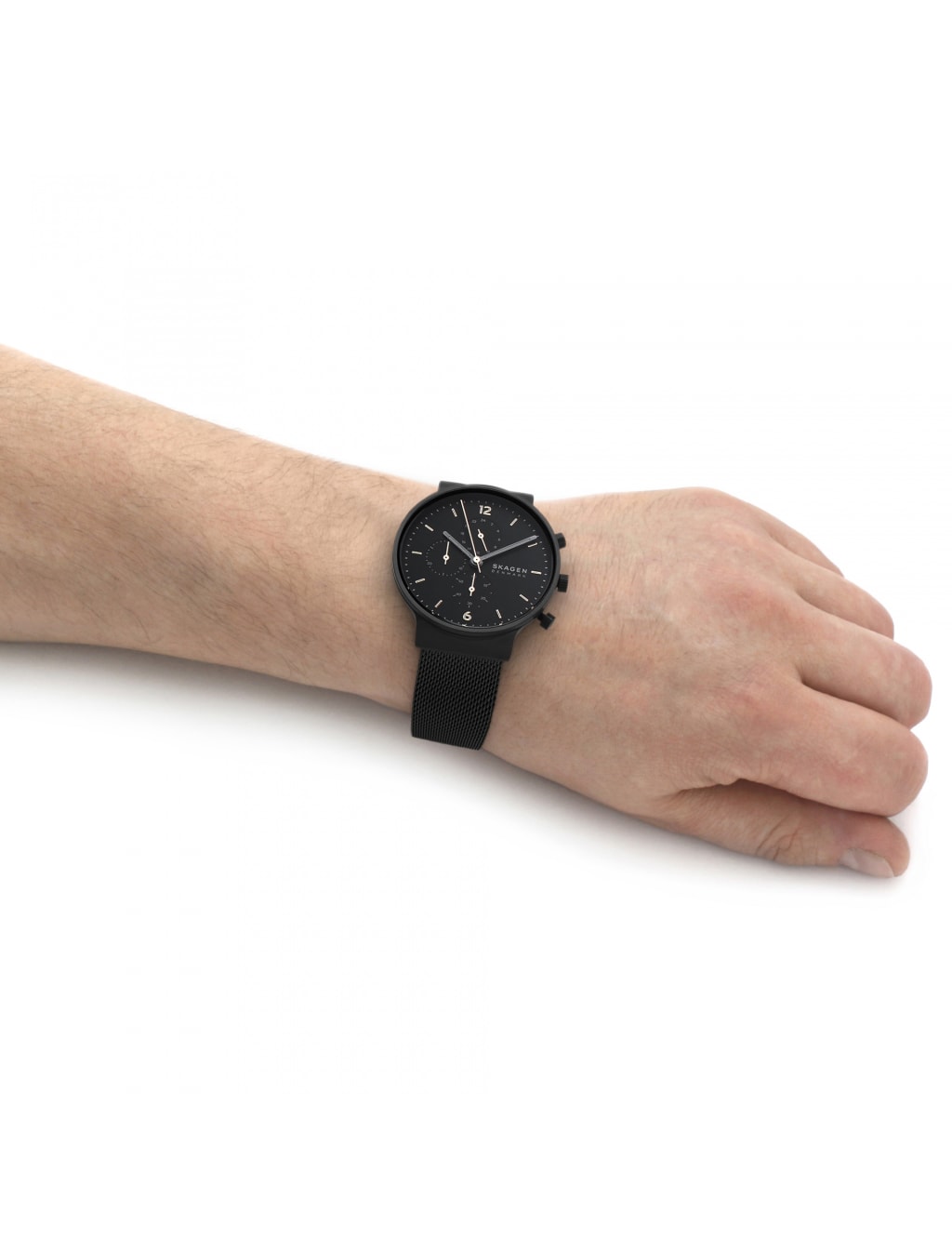 Skagen Anchor Chronograph Black Stainless Steel Watch 2 of 7