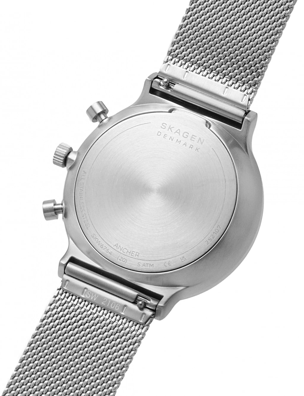 Skagen Anchor Chronograph Silver Stainless Steel Watch 6 of 7