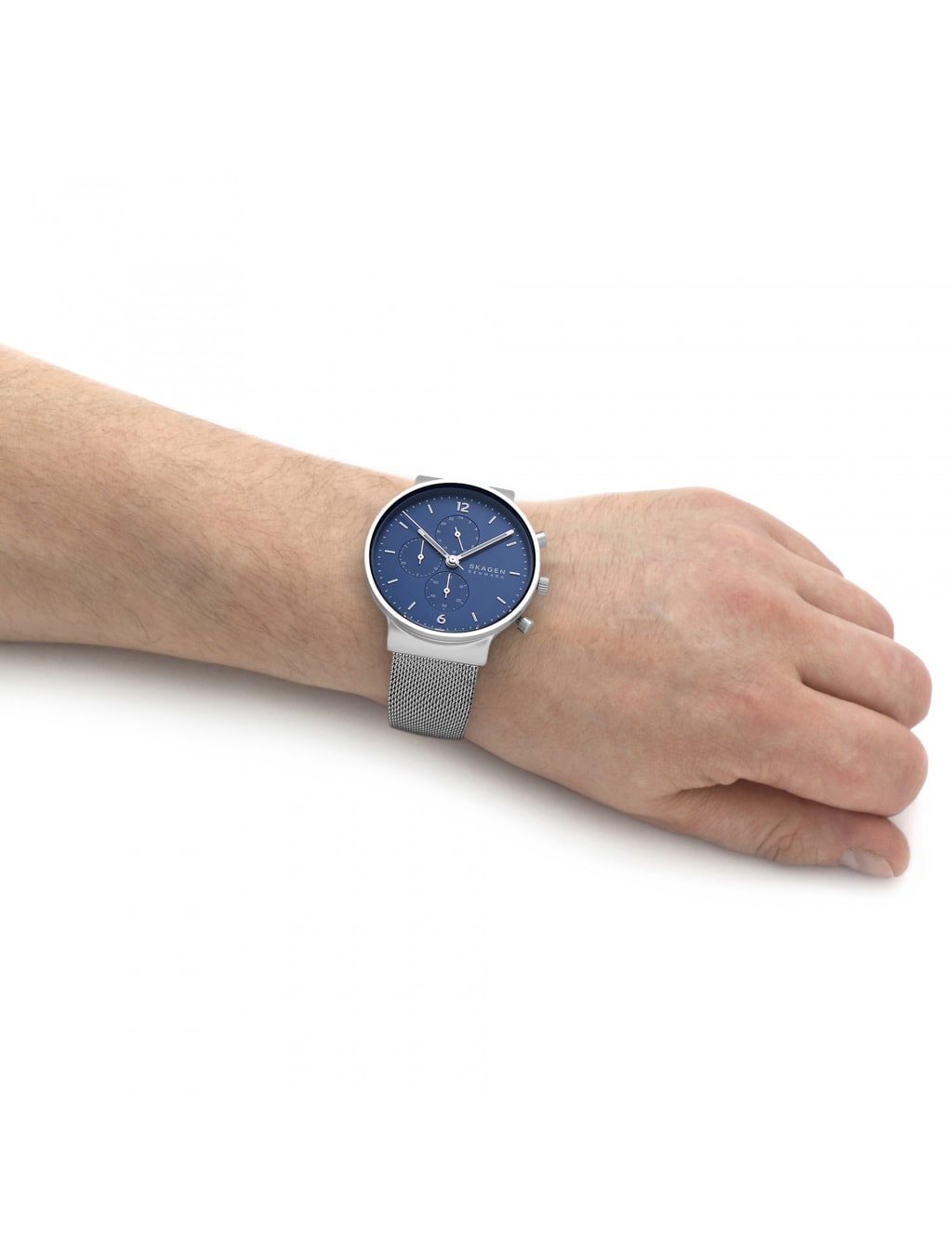 Skagen Anchor Chronograph Silver Stainless Steel Watch 2 of 7