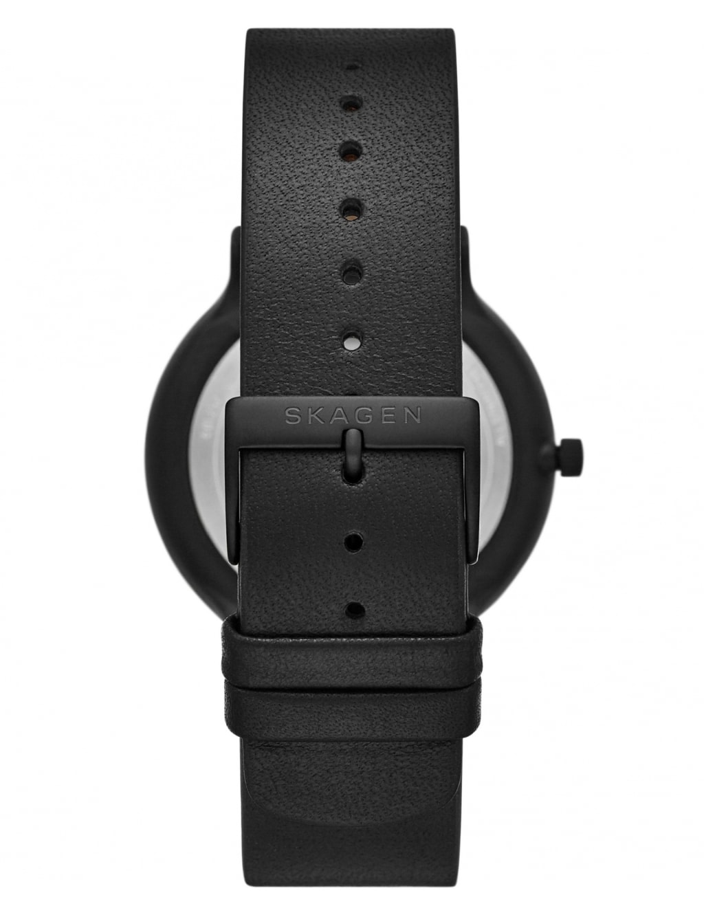 Skagen Anchor Black Leather Quartz Watch 3 of 7