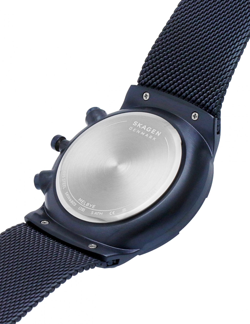 Skagen Stainless Steel Blue Chronograph Quartz Watch 6 of 7