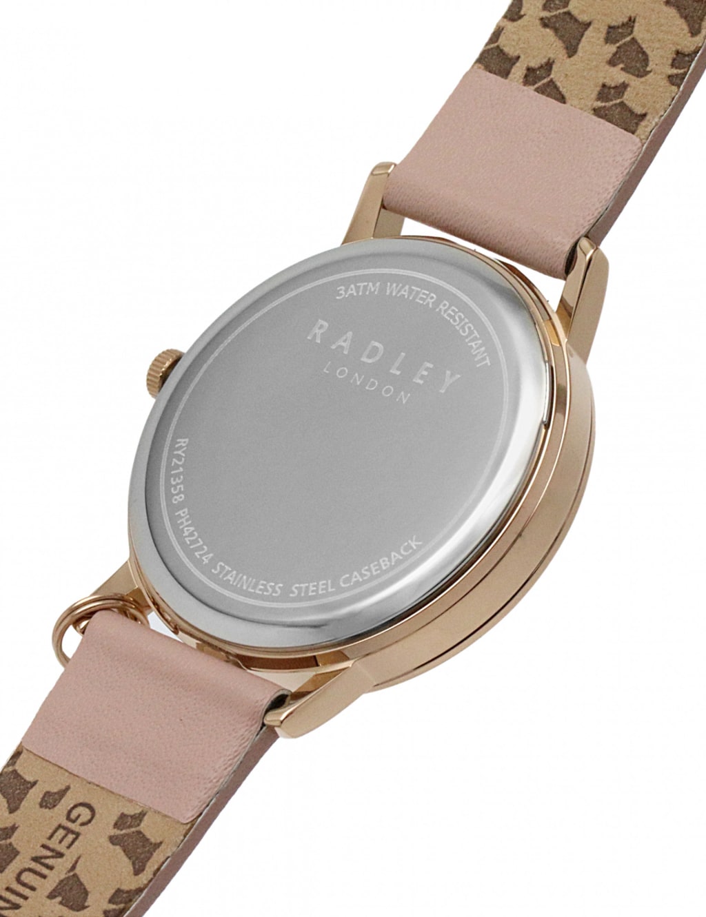 Radley Scottie Dog Charm Pink Leather Watch Radley M S
